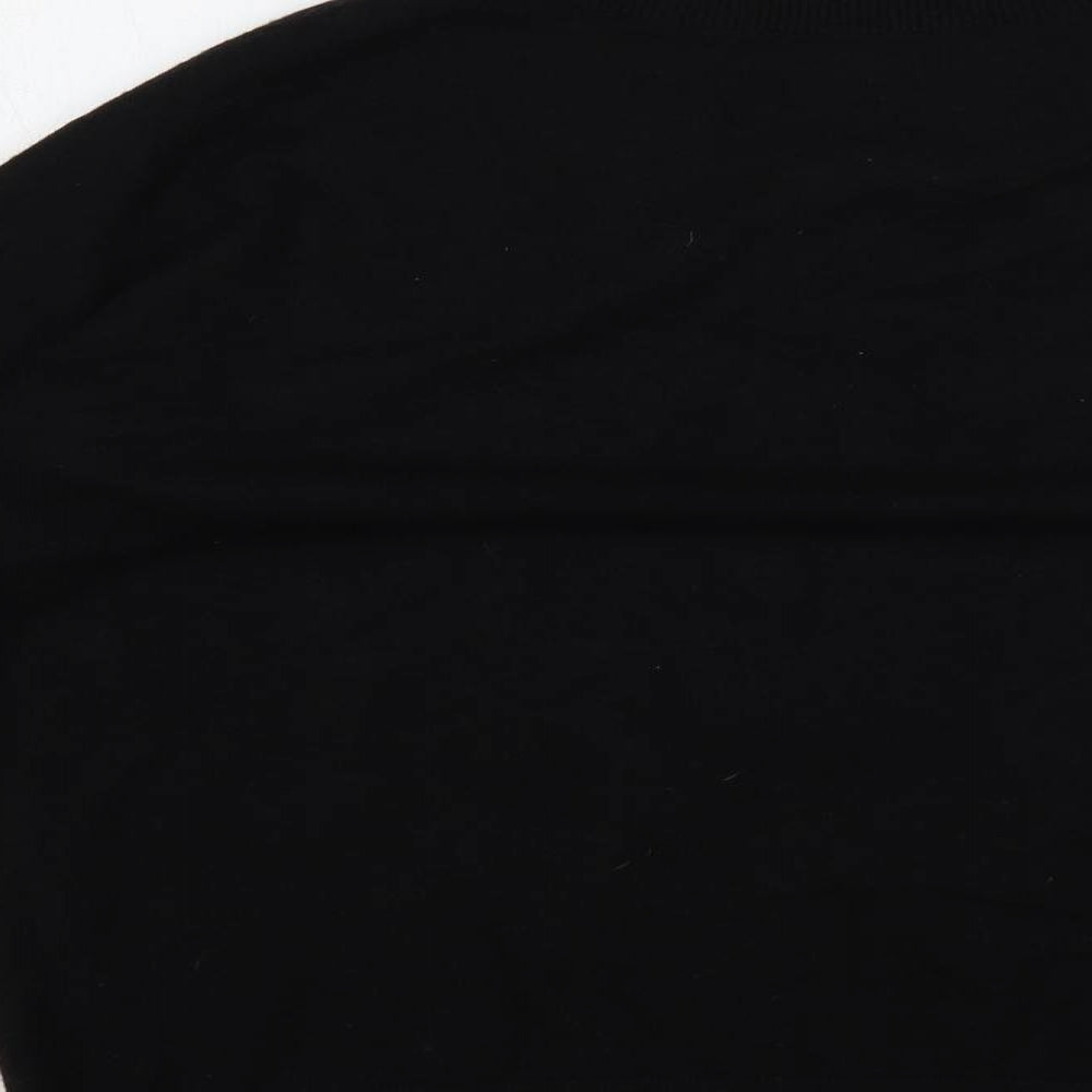 Marks and Spencer Womens Black V-Neck Acrylic Pullover Jumper Size M