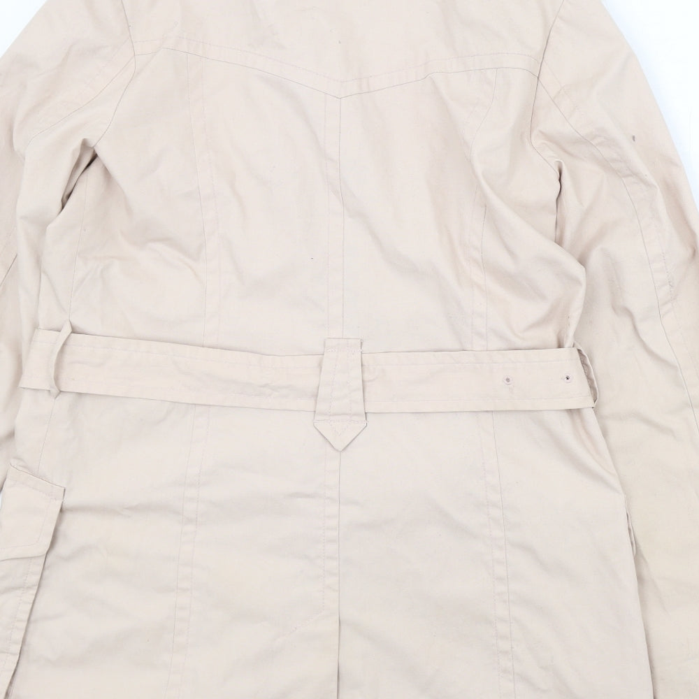 H&M Womens Beige Trench Coat Coat Size 14 Button