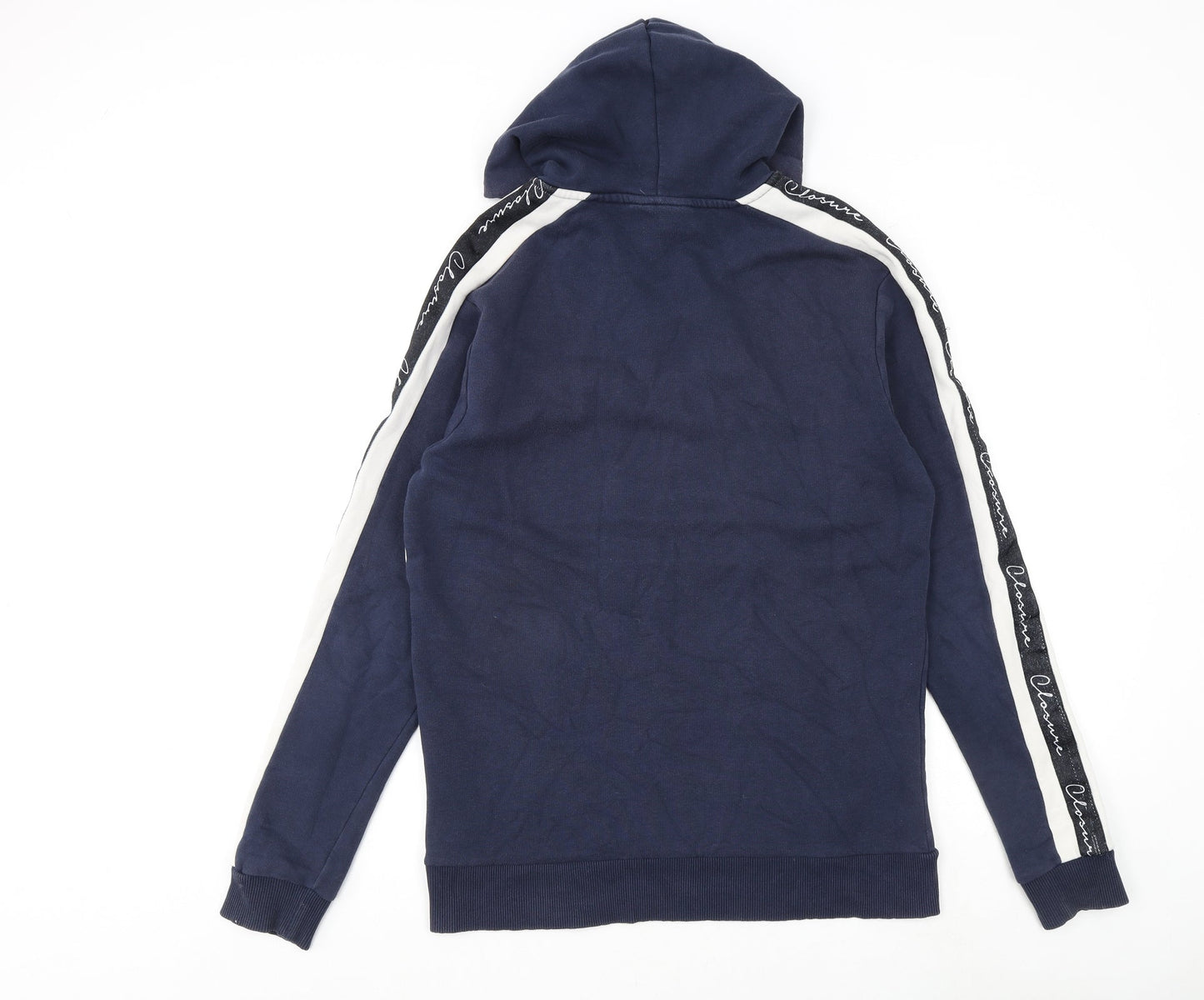 Closure Mens Blue Cotton Pullover Hoodie Size M