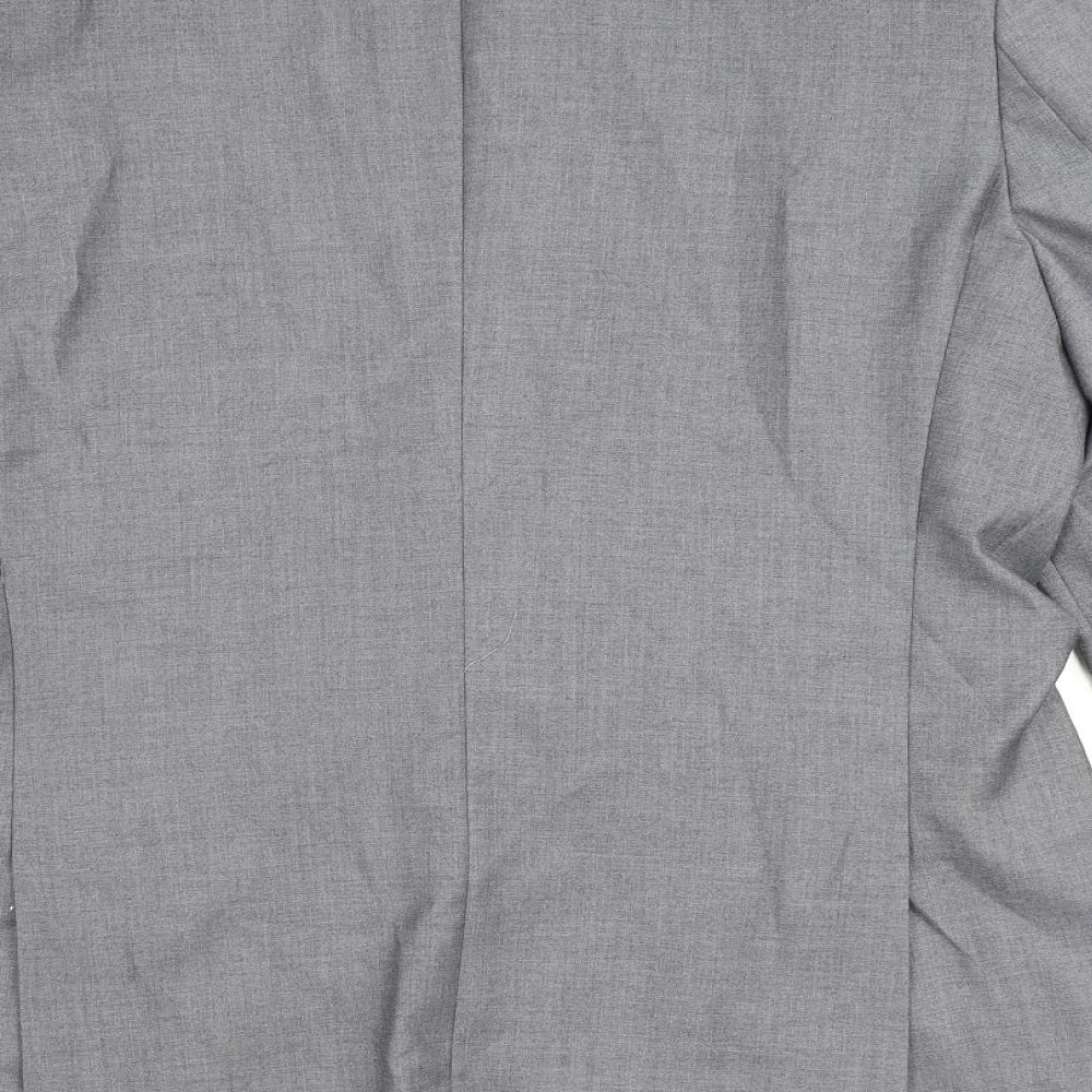 Jack Reid Mens Grey Polyester Jacket Blazer Size 42 Regular