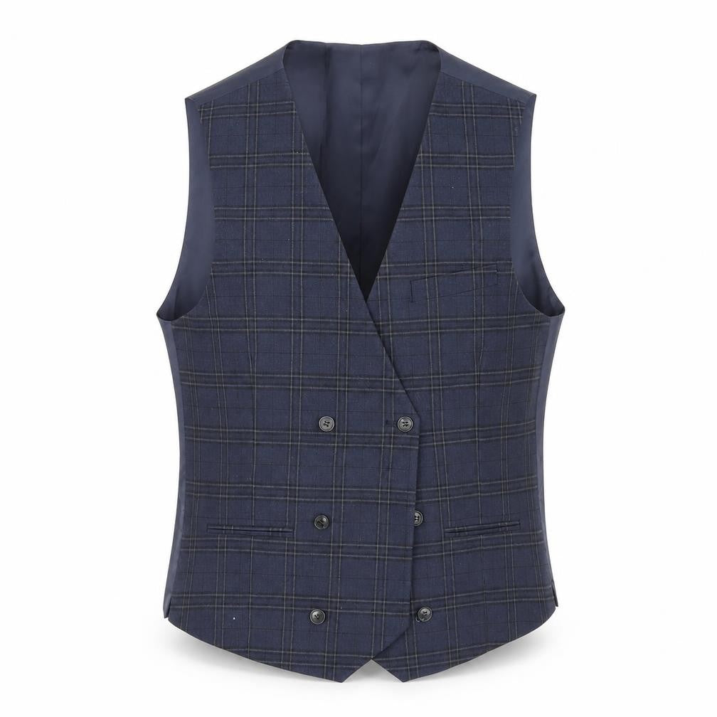 Marks and Spencer Mens Blue Check Polyester Jacket Blazer Size M Regular
