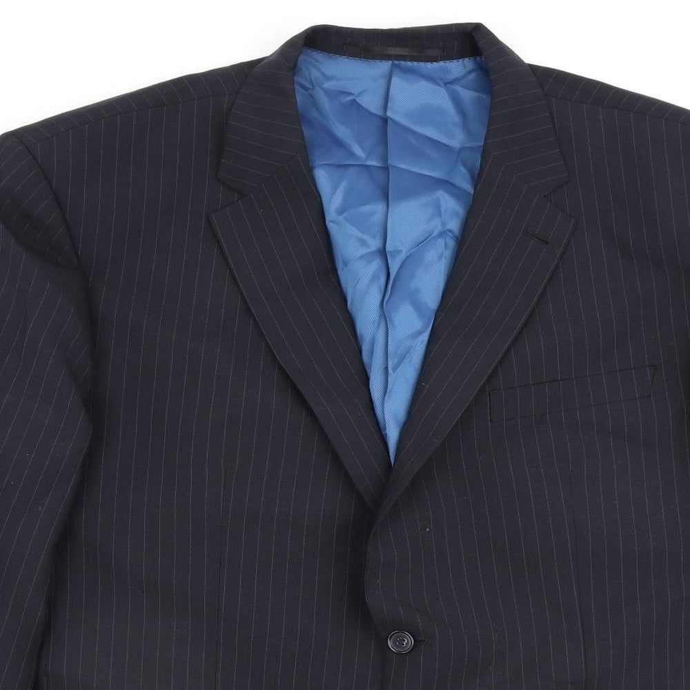 Skopes Mens Black Wool Jacket Blazer Size 50 Regular