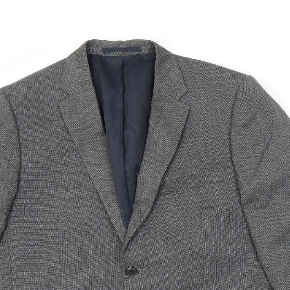 Marks and Spencer Mens Grey Wool Jacket Suit Jacket Size 40 Regular