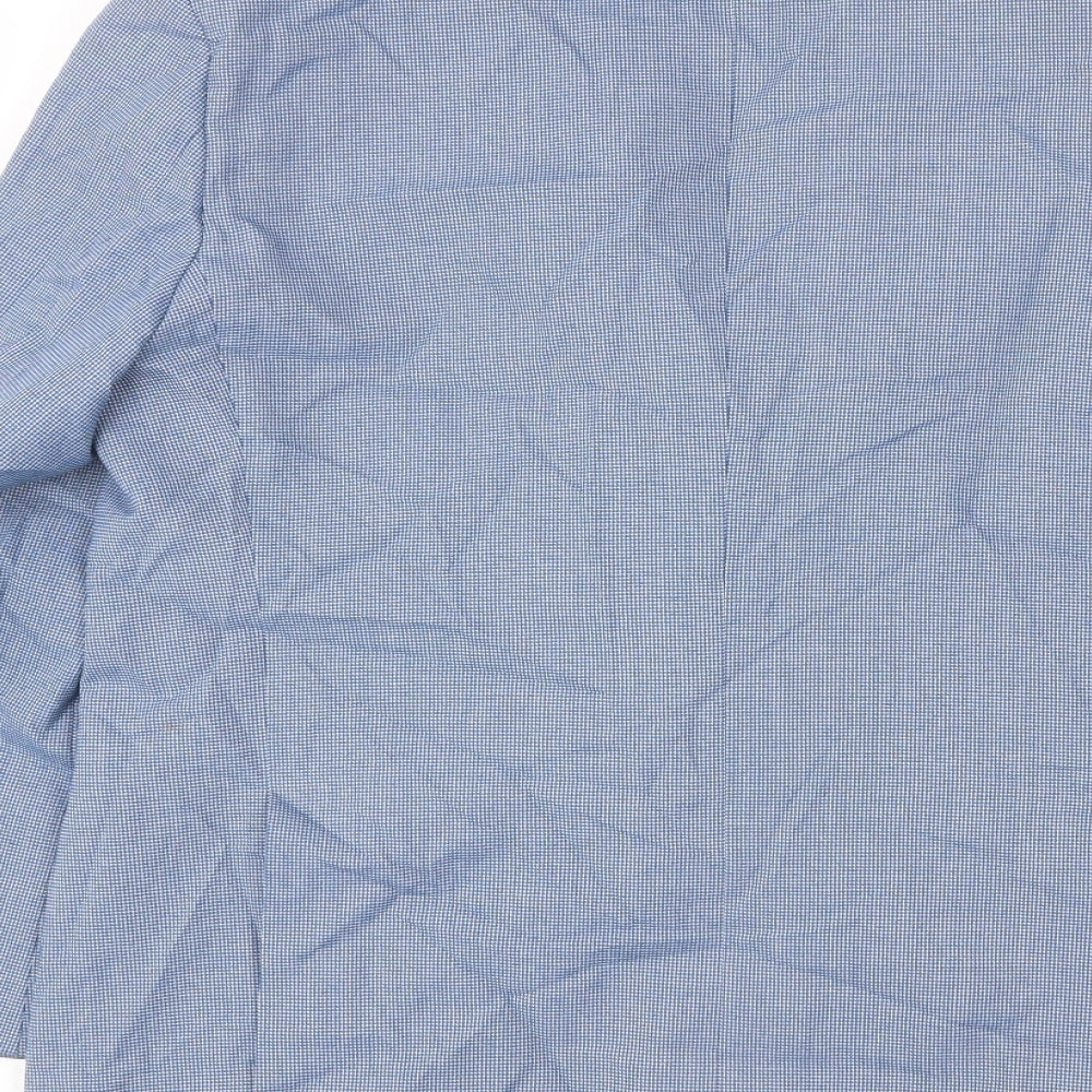 Skopes Mens Blue Geometric Polyester Jacket Blazer Size 44 Regular