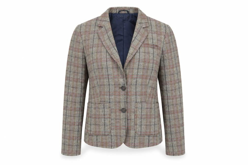 McGregor Womens Multicoloured Plaid Viscose Jacket Blazer Size 12