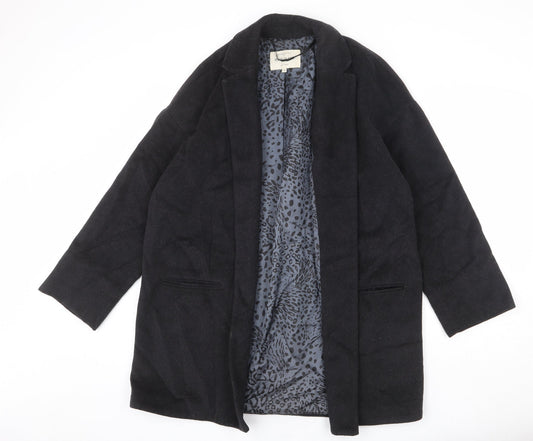 River Island Womens Grey Overcoat Coat Size 14