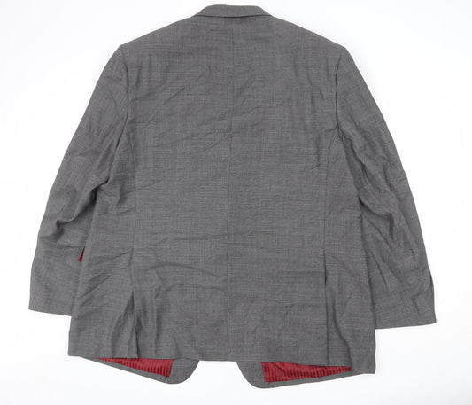 Marks and Spencer Mens Grey Wool Jacket Blazer Size 42 Regular