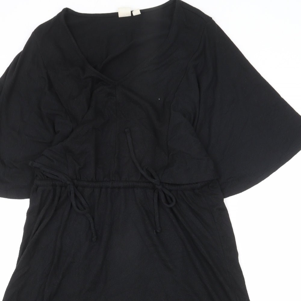 Gap Womens Black Polyester A-Line Size M V-Neck Pullover - Bows