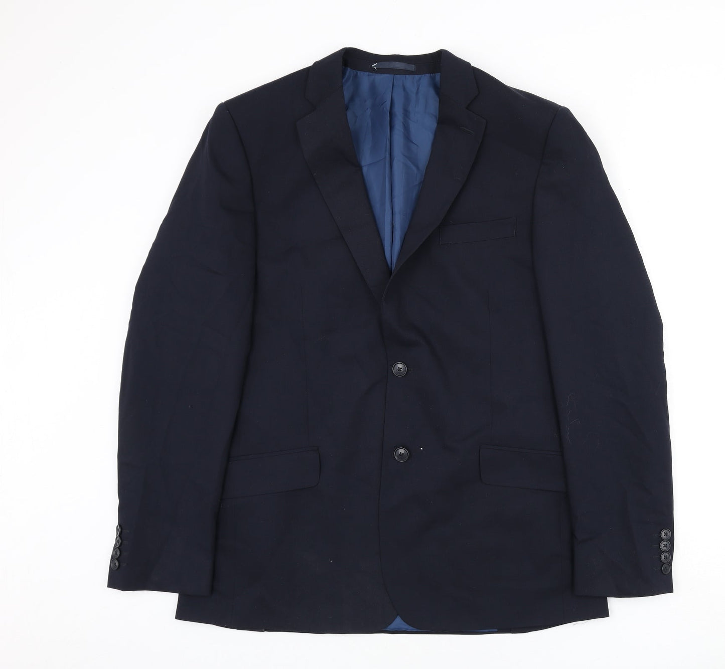 Marks and Spencer Mens Blue Wool Jacket Suit Jacket Size 42 Regular