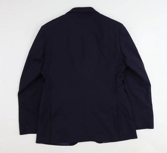 Marks and Spencer Mens Blue Wool Jacket Suit Jacket Size 40 Regular