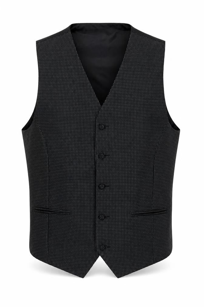 Marks and Spencer Mens Black Polyester Jacket Suit Waistcoat Size 38 Regular