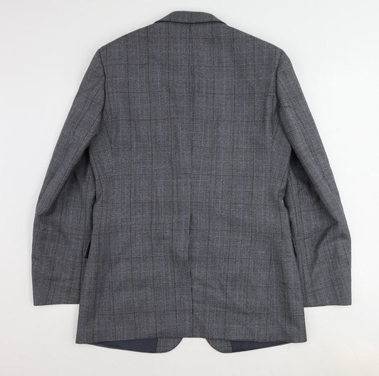St Michael Mens Blue Wool Jacket Suit Jacket Size 40 Regular