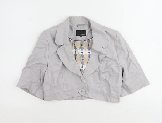 NEXT Womens Purple Jacket Blazer Size 10 Button