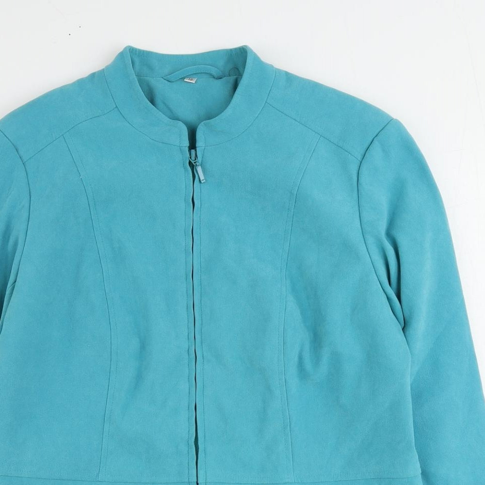 EWM Womens Blue Jacket Size 12 Zip