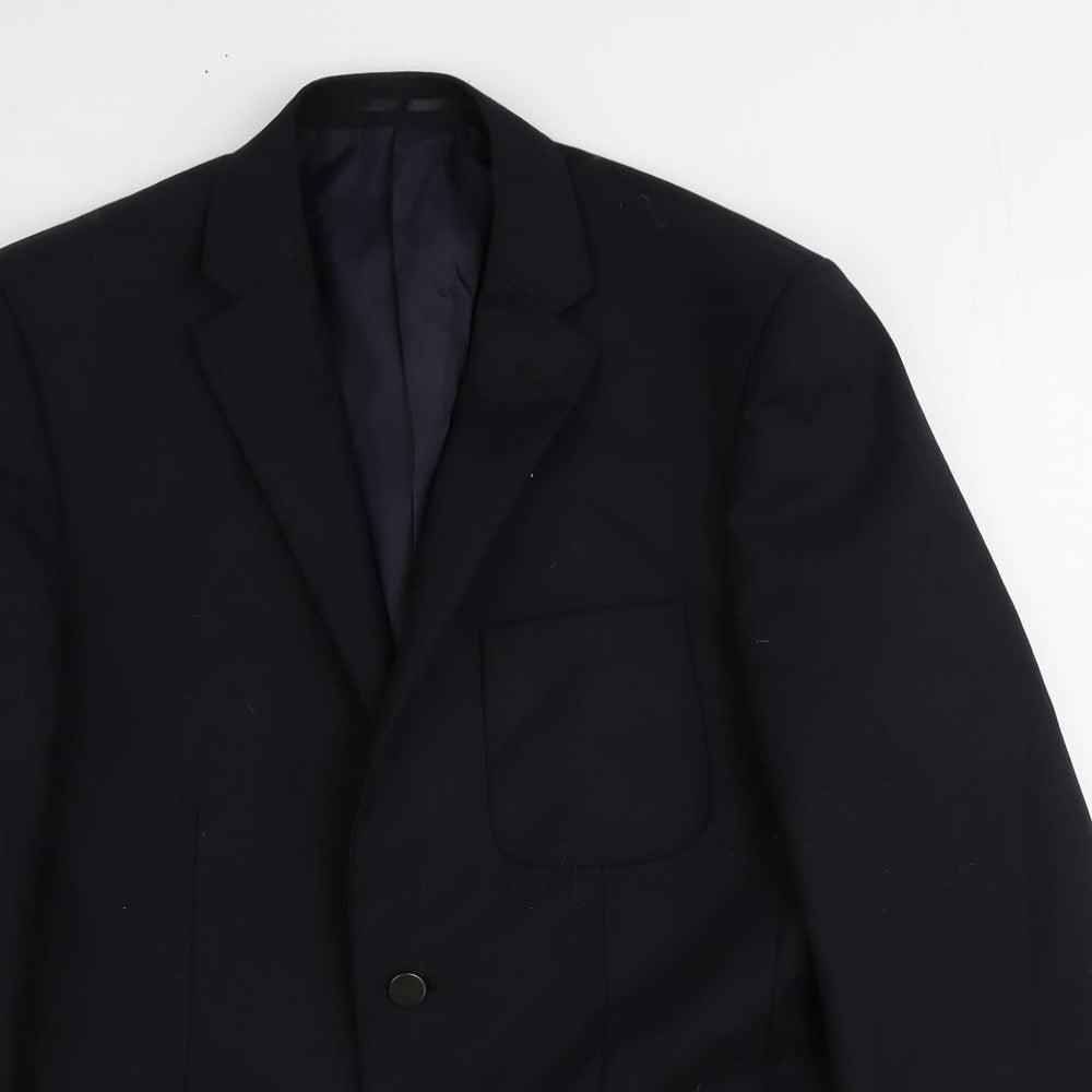 slater Mens Blue Polyester Jacket Suit Jacket Size 38 Regular