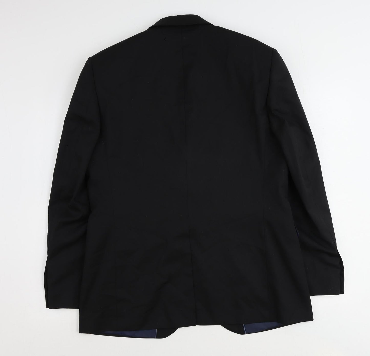 John Lewis Mens Black Polyester Jacket Suit Jacket Size 42 Regular