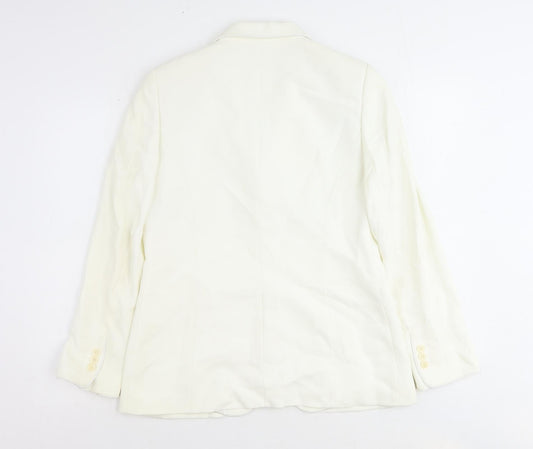 Planet Womens Ivory Jacket Blazer Size 12 Button