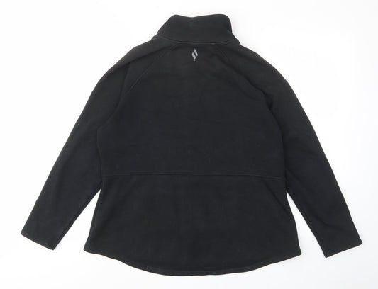 Skechers Womens Black Cotton Full Zip Sweatshirt Size L Pullover - Pockets