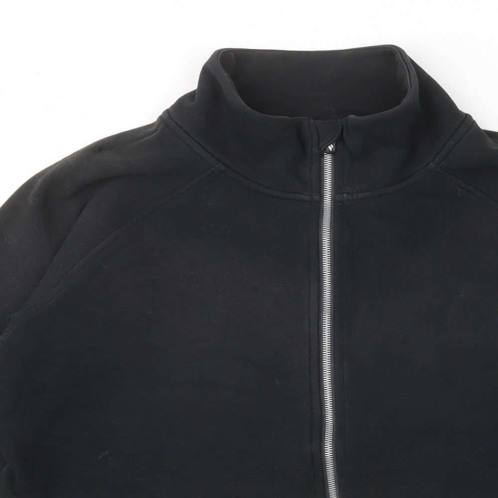 Skechers Womens Black Cotton Full Zip Sweatshirt Size L Pullover - Pockets