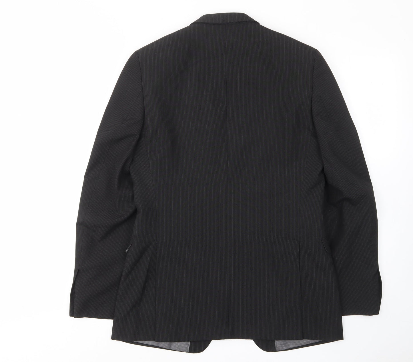 Marks and Spencer Mens Black Polyester Jacket Suit Jacket Size 38 Regular - Inside pockets