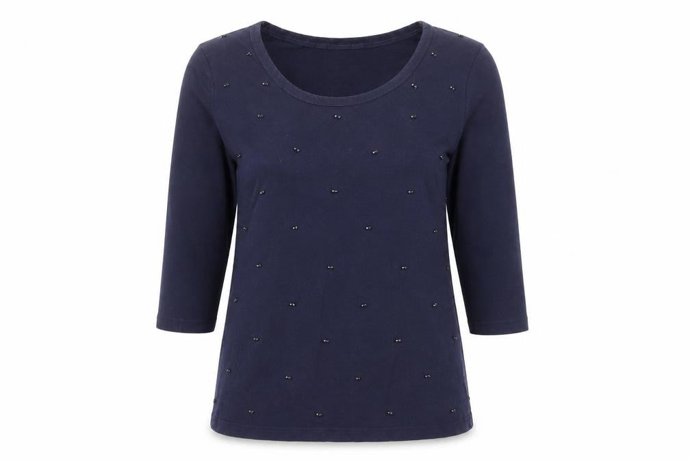 Womens UK Size S Dickins & Jones Blue Cotton T-Shirt