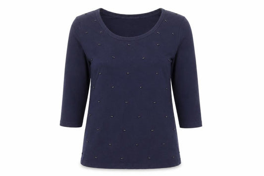 Womens UK Size S Dickins & Jones Blue Cotton T-Shirt