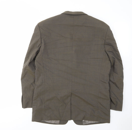 NEXT Mens Brown Wool Jacket Suit Jacket Size 40 Regular - Inside pockets