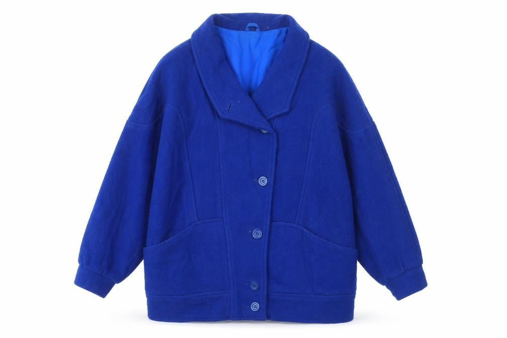 Littlewoods Womens Blue Jacket Size 12 Button - Pockets, Collared