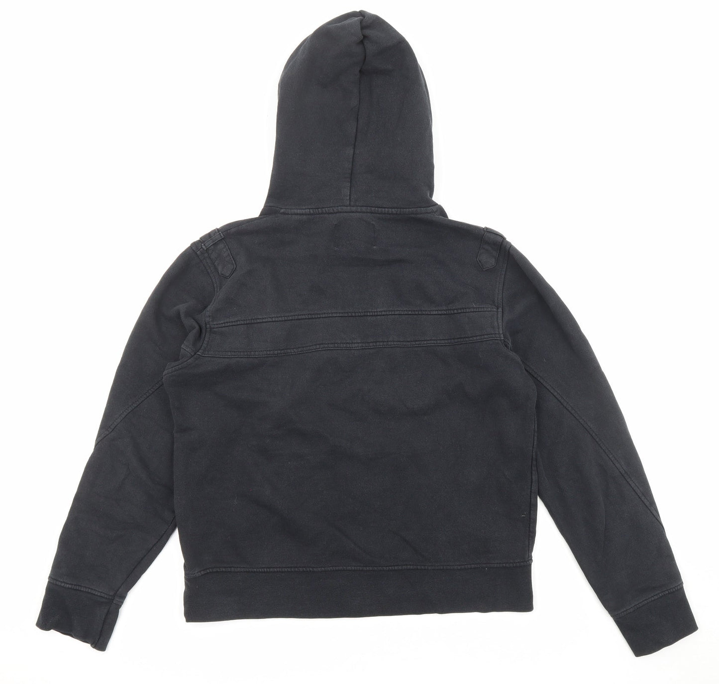Selected Homme Womens Black Cotton Pullover Hoodie Size M Drawstring - Pockets