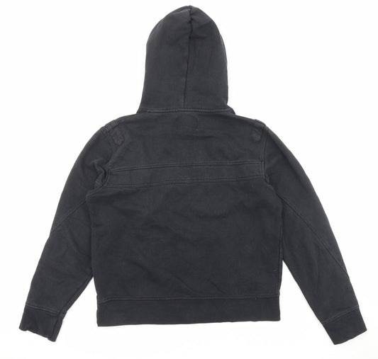 Selected Homme Womens Black Cotton Pullover Hoodie Size M Drawstring - Pockets