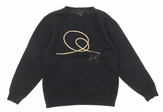 TW Seven Womens Black Cotton Pullover Sweatshirt Size XS Pullover