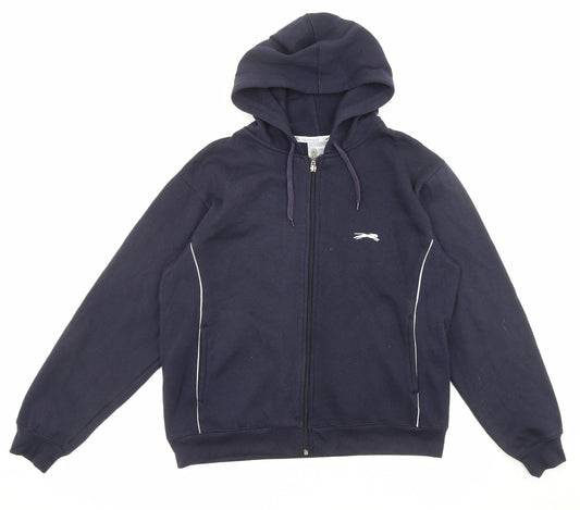 Slazenger Womens Blue Polyester Full Zip Hoodie Size 12 Zip
