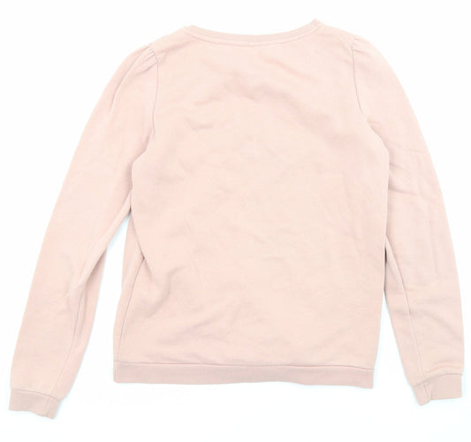 VERO MODA Womens Pink Polyester Pullover Sweatshirt Size S Pullover - Pearls