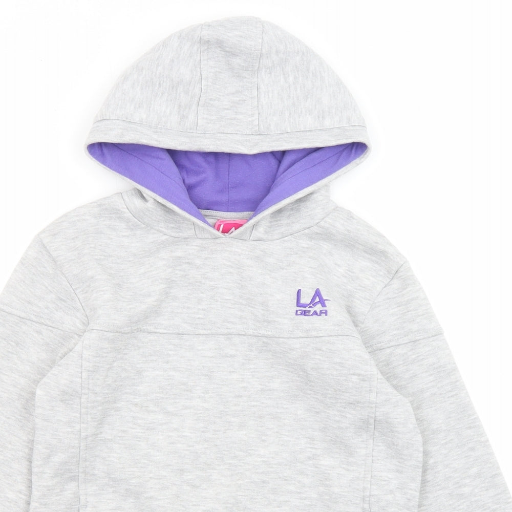 Hi Gear Girls Grey Polyester Pullover Hoodie Size 11-12 Years Pullover