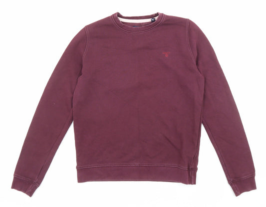 GANT Womens Purple Cotton Pullover Sweatshirt Size S Pullover