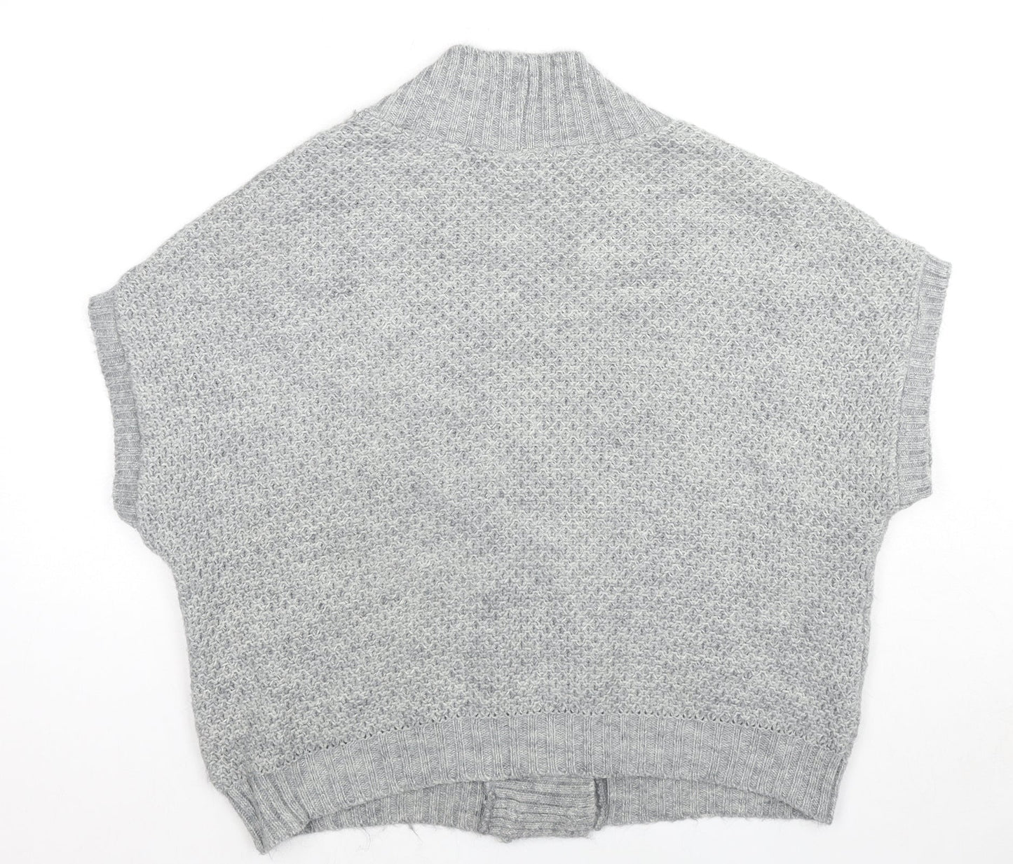 Wallis Womens Grey V-Neck Acrylic Cardigan Jumper Size M