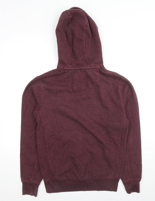 Jack Wills Mens Red Cotton Pullover Hoodie Size XS - Logo