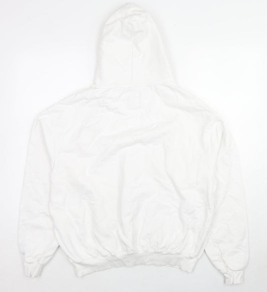 Out Of Context Womens White Cotton Pullover Sweatshirt Size M Pullover - Floral Logo