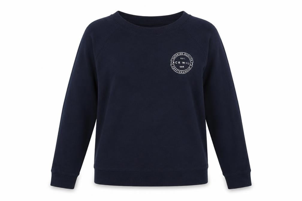 Womens UK 6 Regular Jack Wills Blue Pullover Sweatshirt