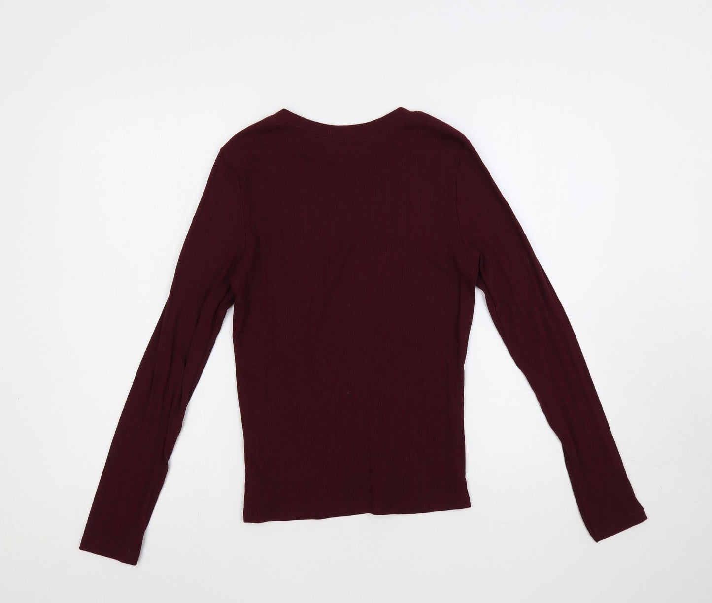 New Look Womens Purple Round Neck Polyester Pullover Jumper Size 12