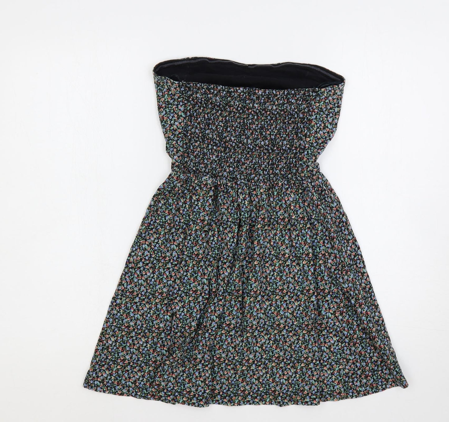 Element Womens Multicoloured Floral Cotton Tunic Blouse Size S Off the Shoulder - Strapless
