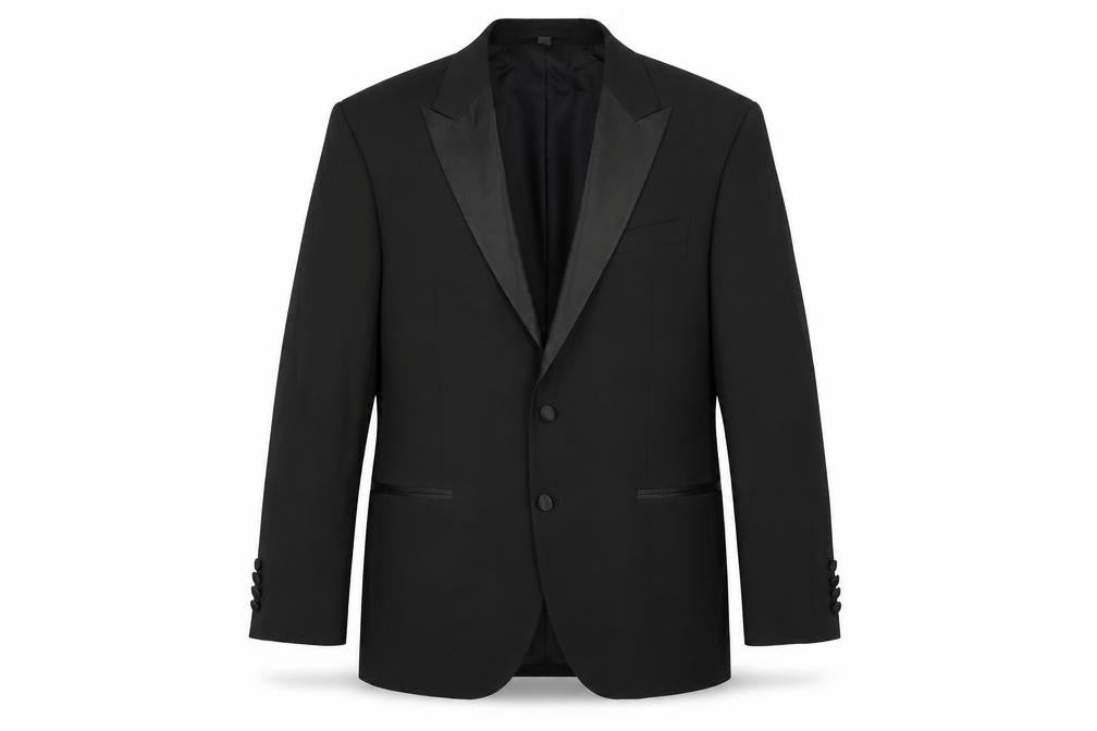 Marks and Spencer Mens Black Polyester Jacket Suit Size 42 Regular