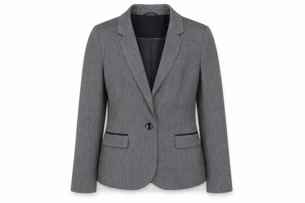 BHS Womens Grey Polyester Jacket Suit Jacket Size 12