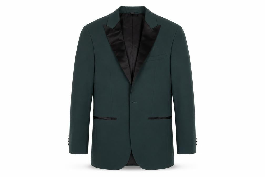 Marks and Spencer Mens Green Polyester Jacket Suit Jacket Size 36 Regular