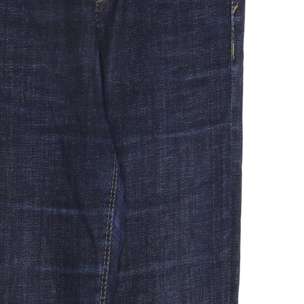 Stradivarius Womens Blue Cotton Skinny Jeans Size 8 L27 in Regular Zip