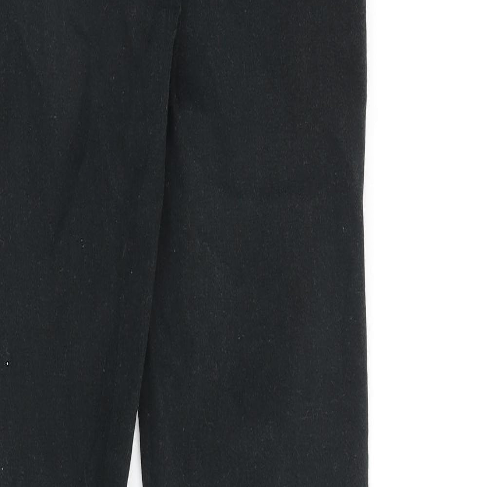 Denim & Co. Mens Black Cotton Straight Jeans Size 30 in L30 in Regular Zip