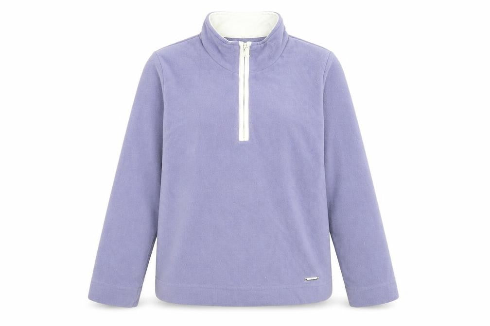 Active Womens Purple Polyester Pullover Sweatshirt Size 10 Zip
