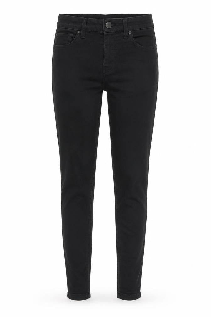Warehouse Womens Black Cotton Skinny Jeans Size 6 L27 in Regular Zip