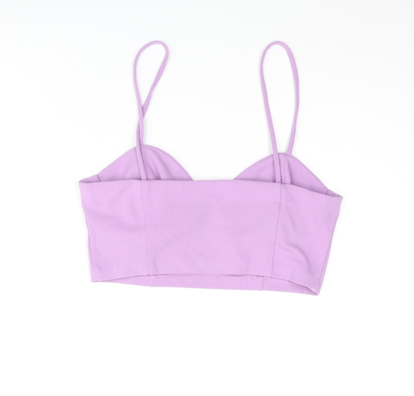 Zara Womens Purple Polyester Cropped Tank Size S Sweetheart - Bralette