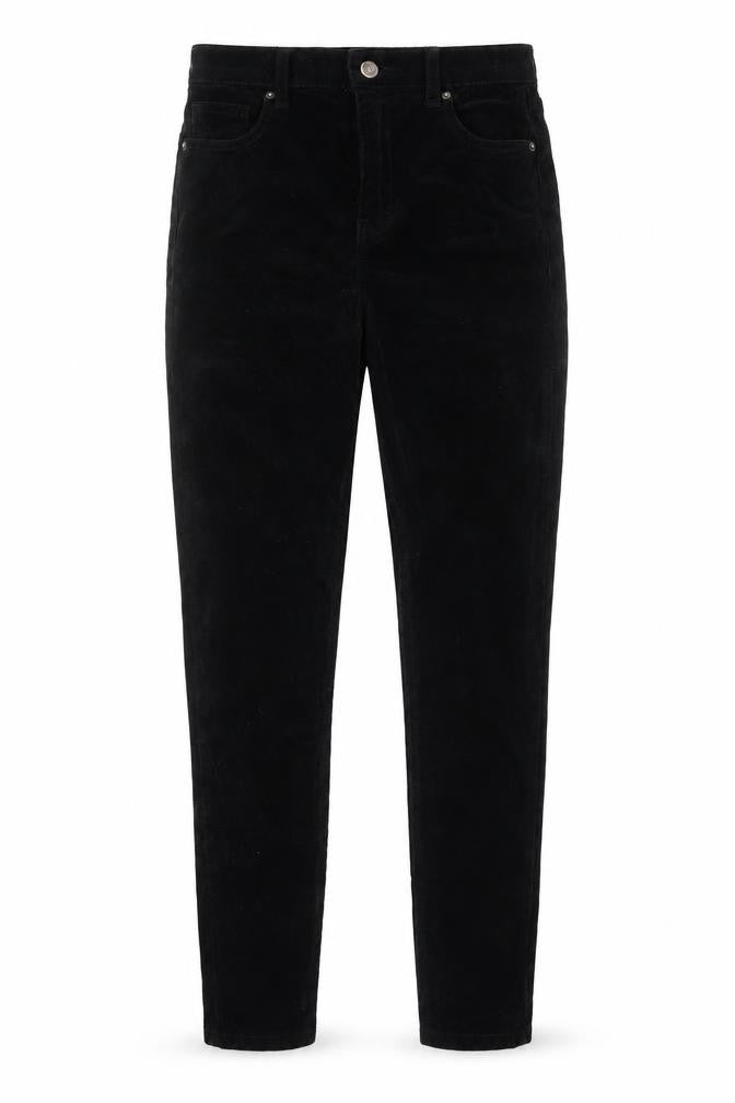 Topshop Womens Black Cotton Trousers Size 26 in L30 in Regular Zip - Pockets, Belt Loops